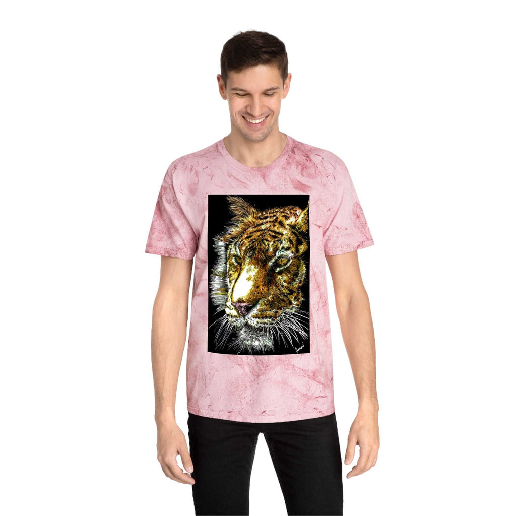 Unisex Color Blast Tiger T Shirt Bold Wildlife Art