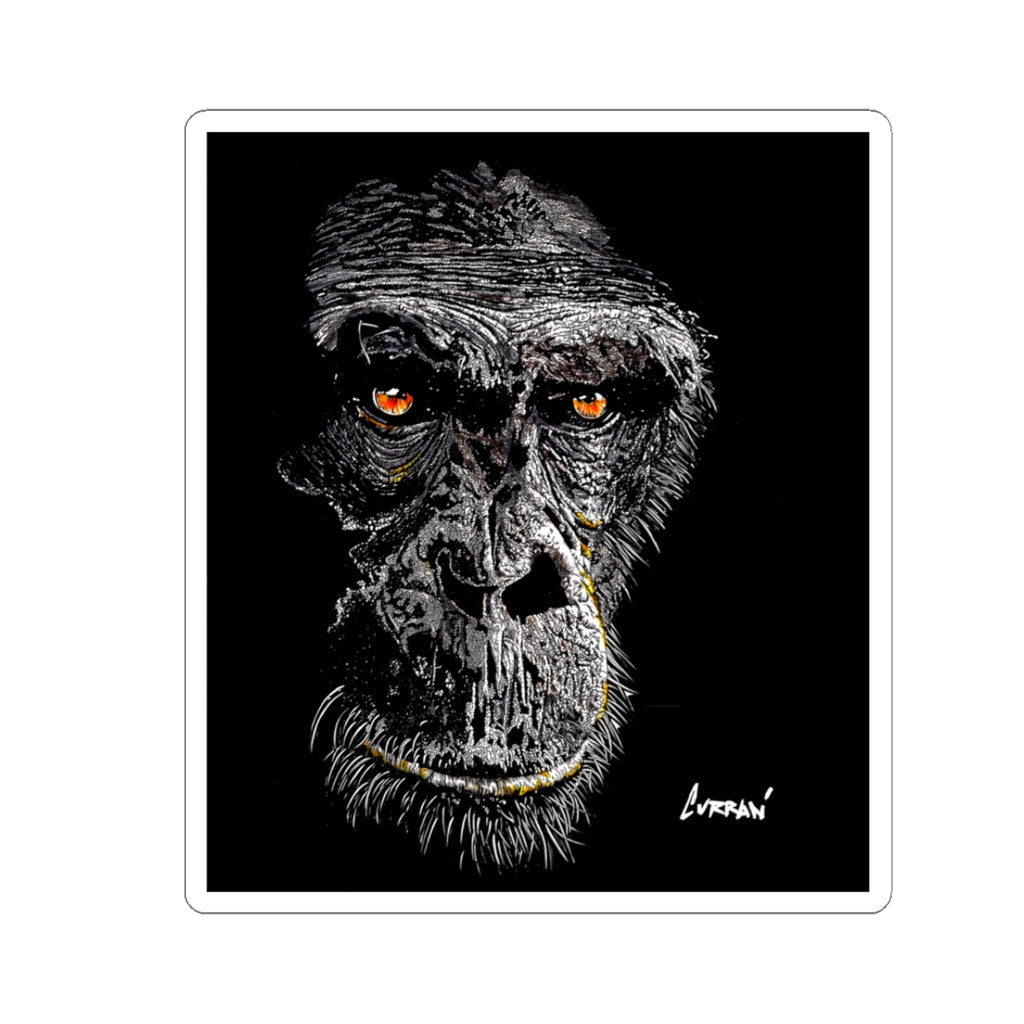 Gorilla Kiss-Cut Stickers, Wildlife Design for Nature Lovers