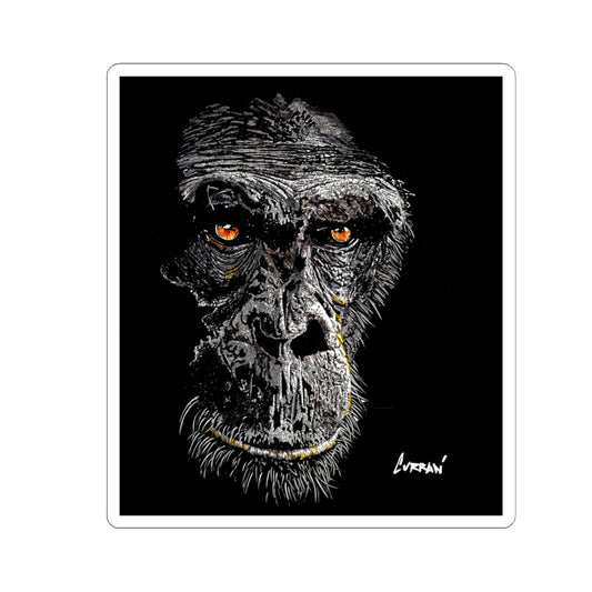 Gorilla Kiss-Cut Stickers, Wildlife Design for Nature Lovers