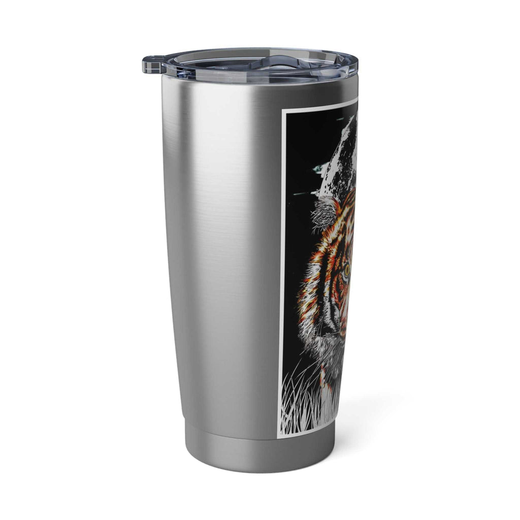 Tiger Wall Art 20oz Tumbler, Travel Mug Gift, Hand Drawn Original Design, Gift for Him Her, Stainless Steel Cup, Eco-Friendly Tea Coffee Mug.