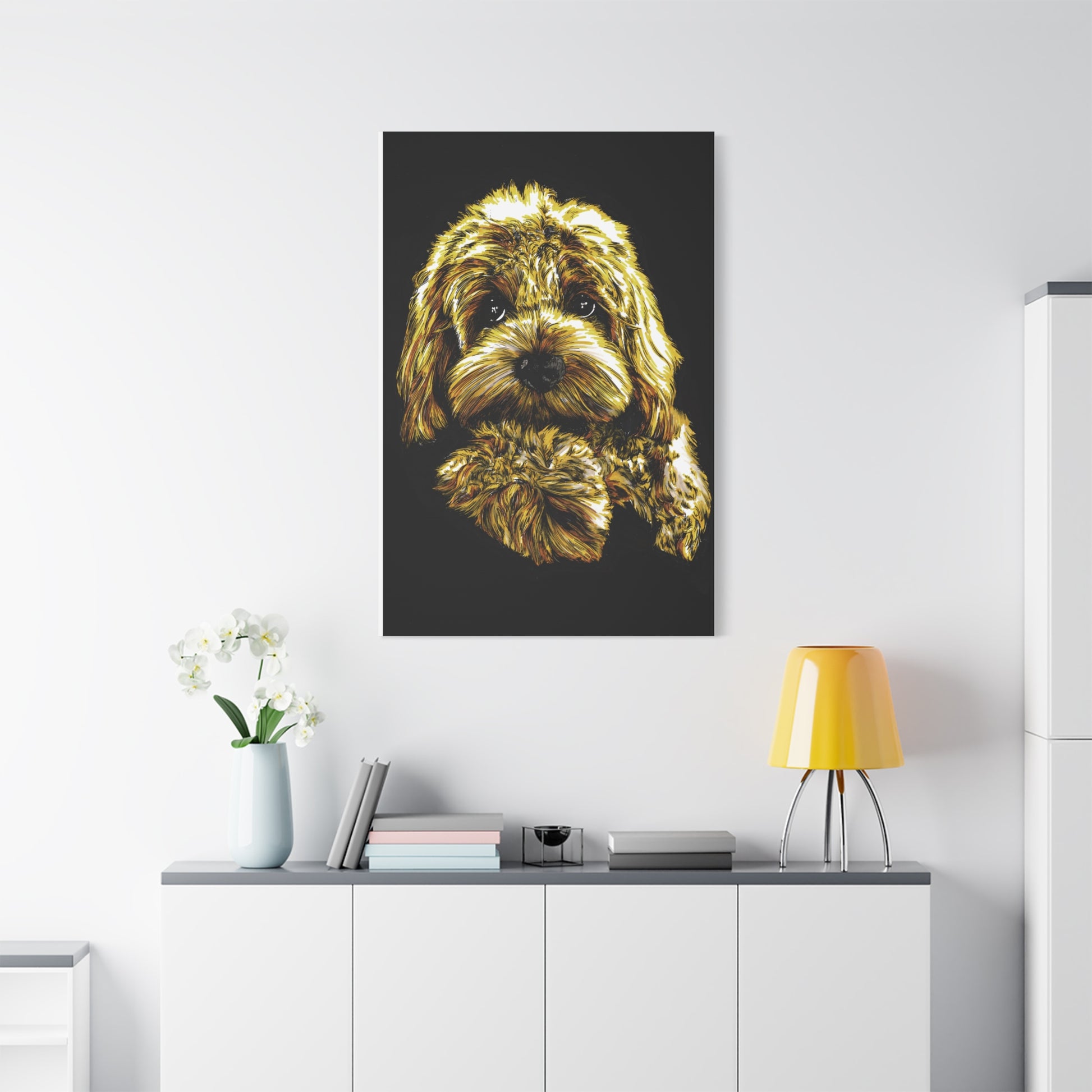 Goldendoodle Print, Hand-Drawn Original Dog Art,
