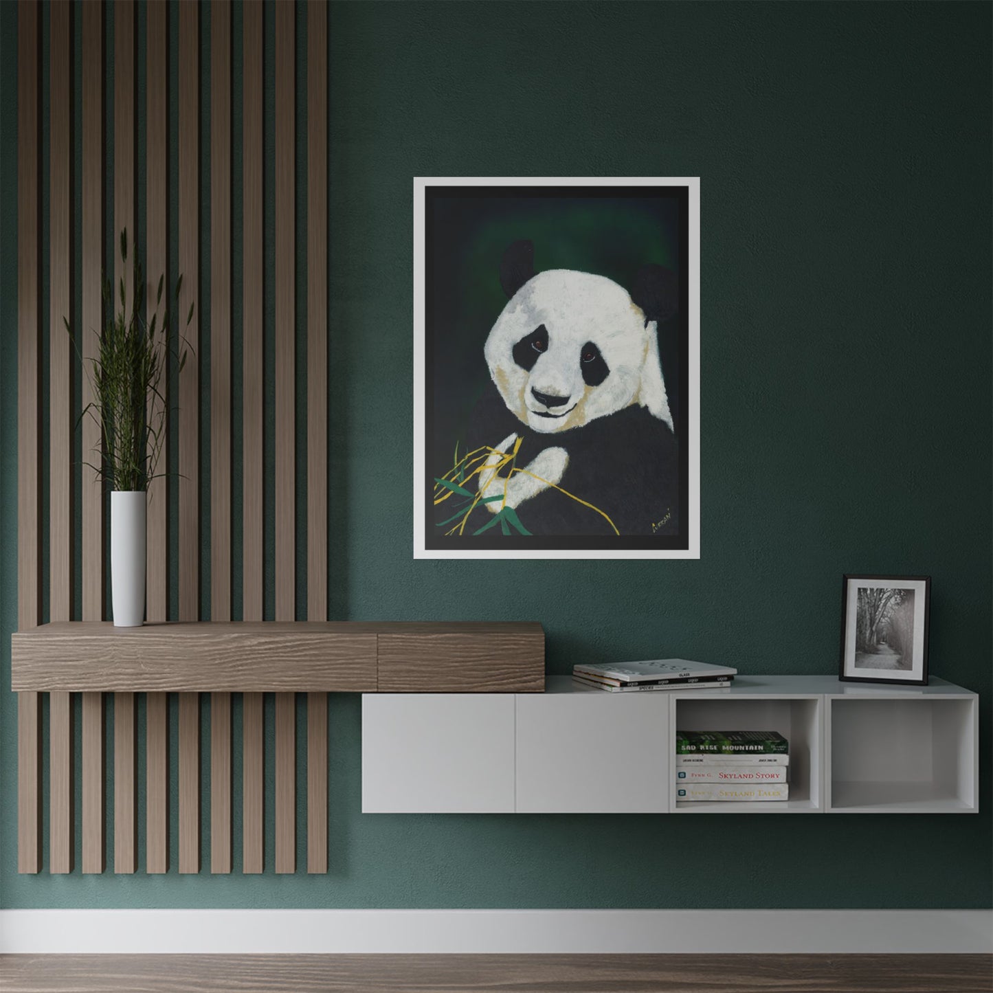 Panda Portrait Satin Poster - 300gsm Wall Art for Nature Lovers