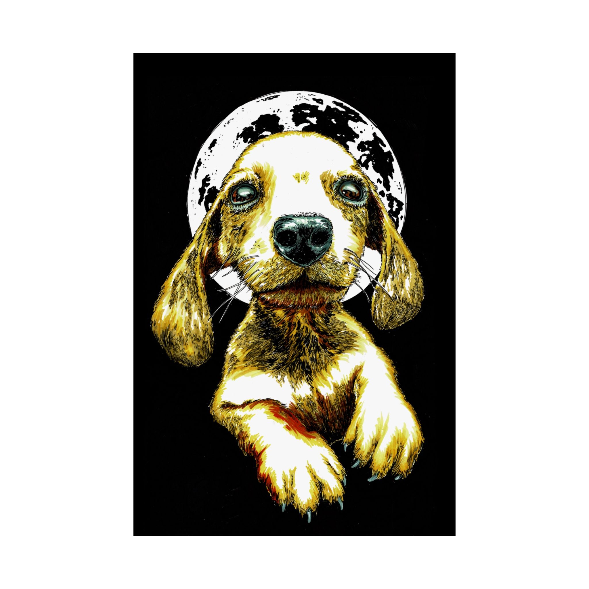 Charming Dog Satin Poster - 300gsm Wall Art Print
