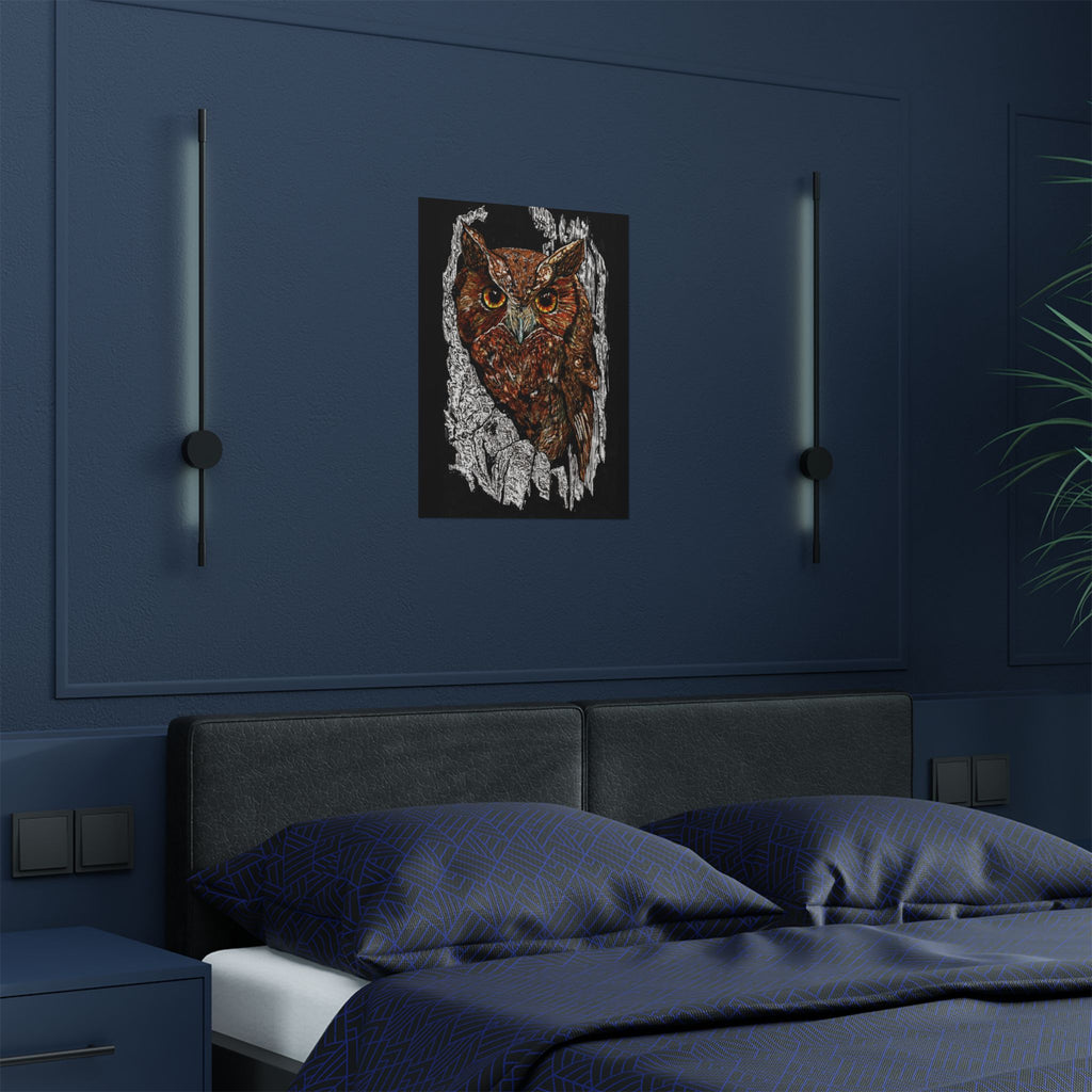 Owl Satin Poster. The perfect gift for any nature lover