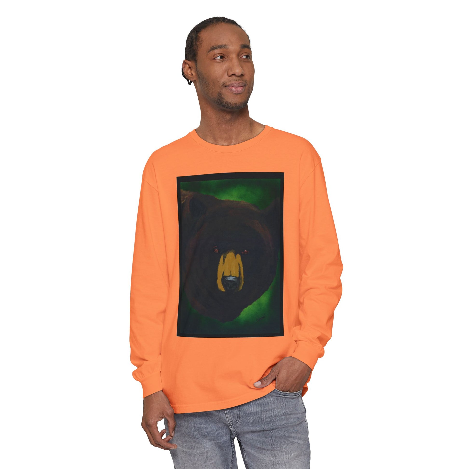 Brown Bear Portrait Long Sleeve Unisex T Shirt