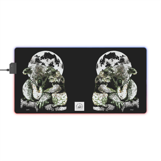 Koala with Moon LED Gaming Mouse Pad, Perfect for Gamers