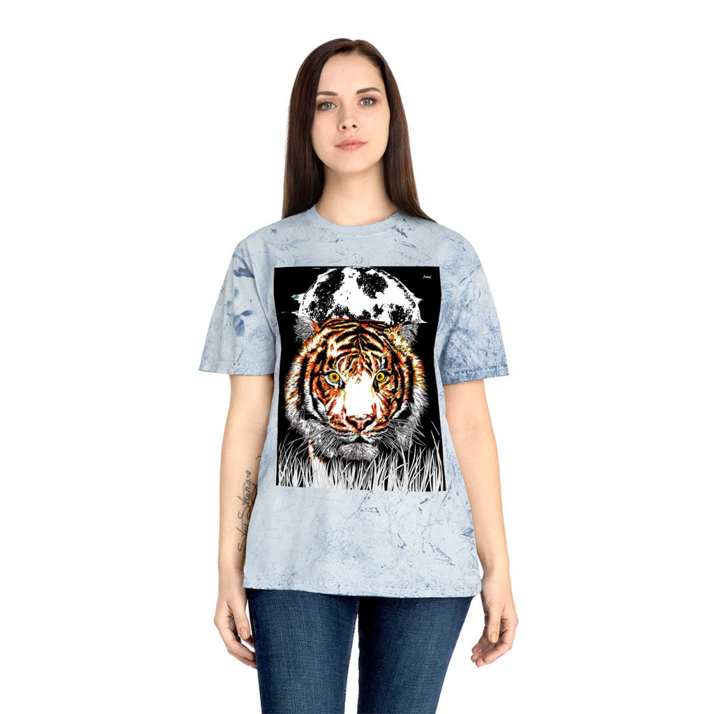 Color Blast Tiger Unisex T Shirt Original Hand Drawn Art