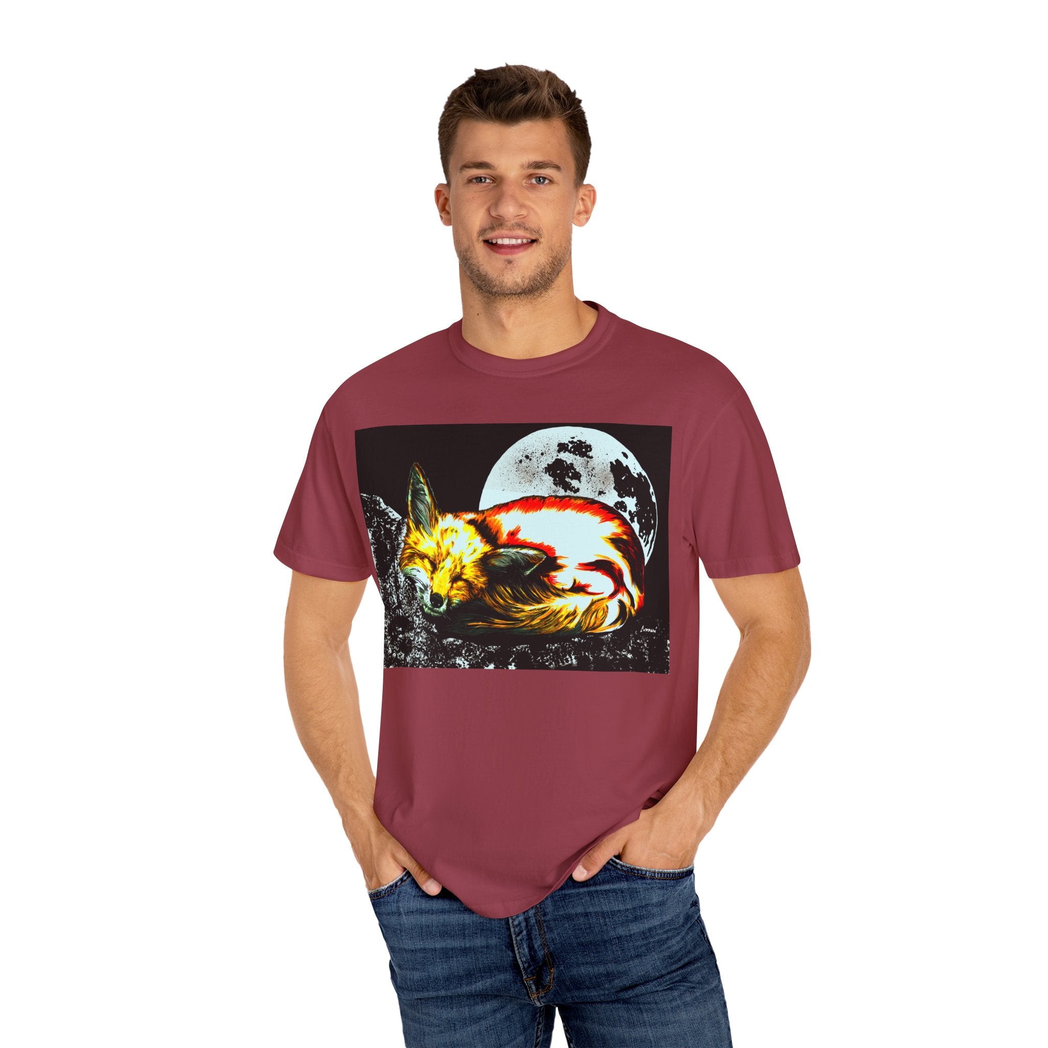 Dreamy Red Fox Graphic Unisex T-Shirt - Night Vibes