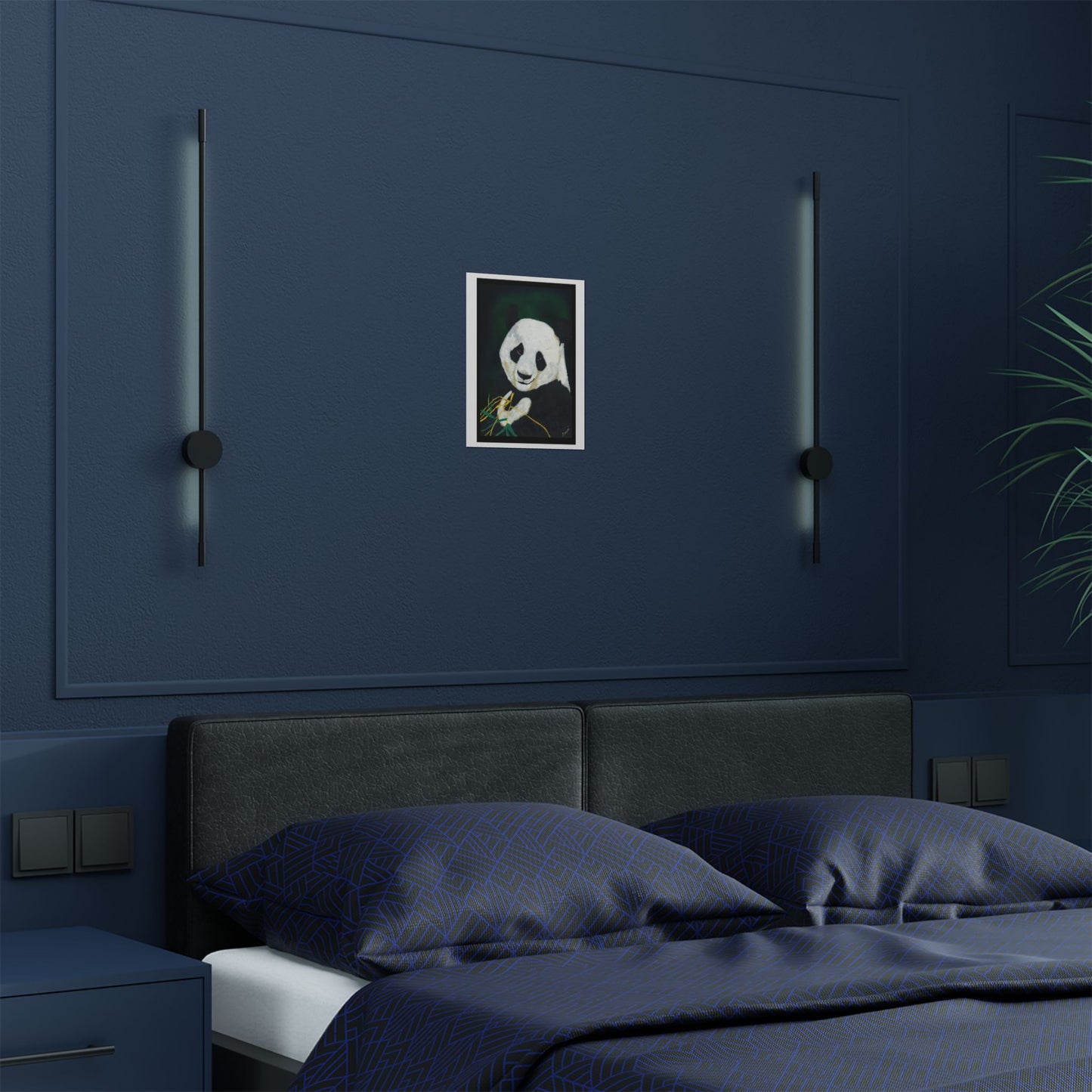 Panda Portrait Satin Poster - 300gsm Wall Art for Nature Lovers