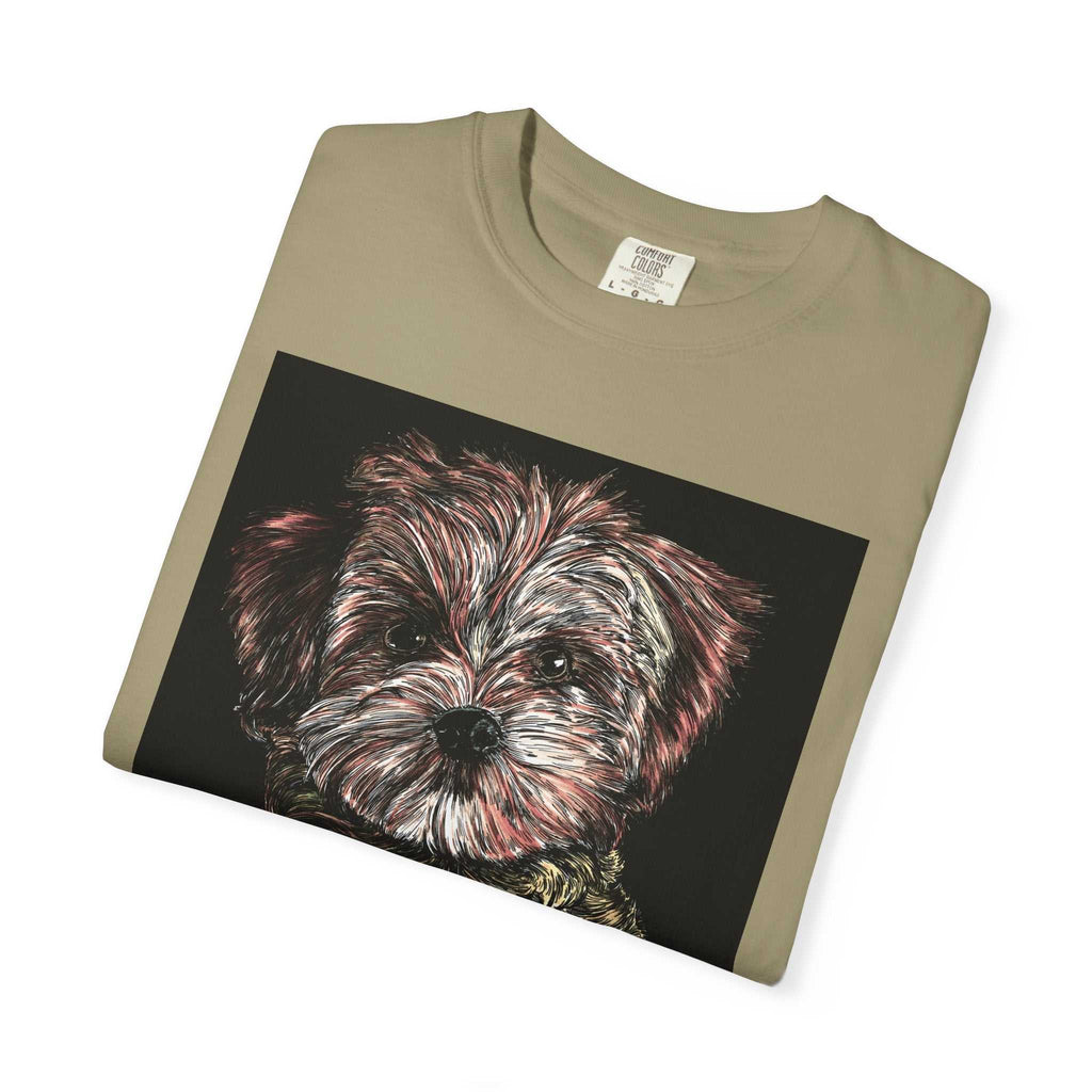 Elevate your style with our Puppy Art Unisex Garment-Dyed T-Shirt – Original Hand-Drawn design. Stand out from the crowd in this unique tee!