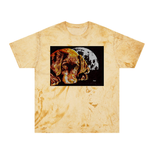 Chocolate Lab Puppy Color Blast T-Shirt - Unisex Artistic Pet Tee