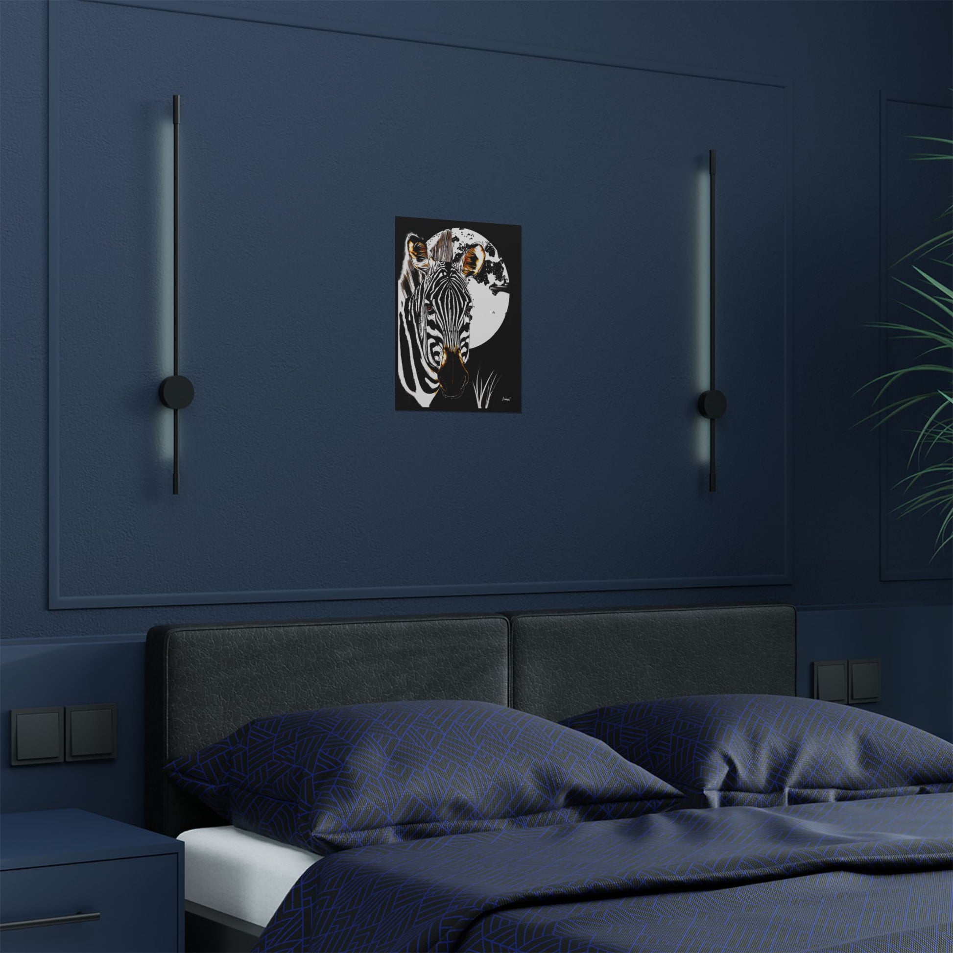 Zebra Satin Poster - Art Print Poster of the Original Art