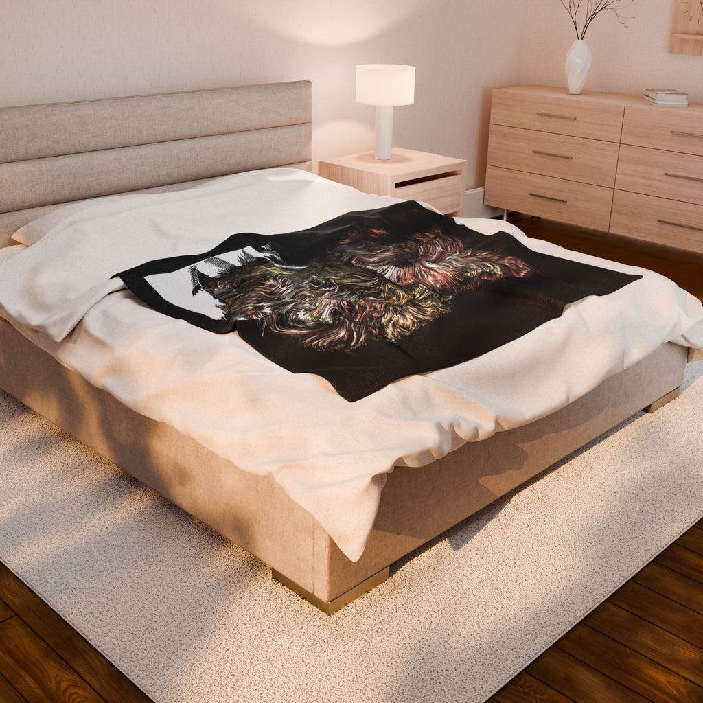 Cozy Dog Lover Velveteen Plush Blanket Perfect for Gifts