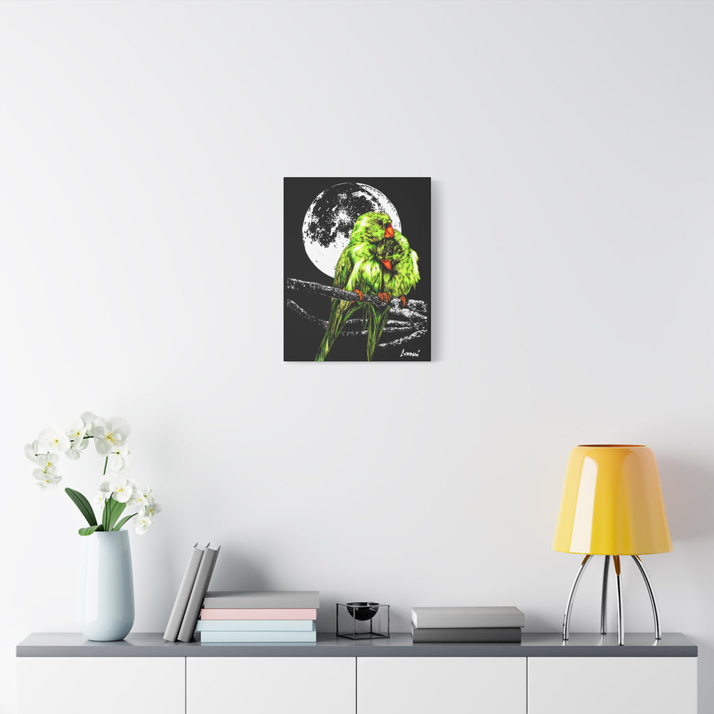Lush Lovebirds Canvas Art Prints, Stretched Matte Wall Decor
