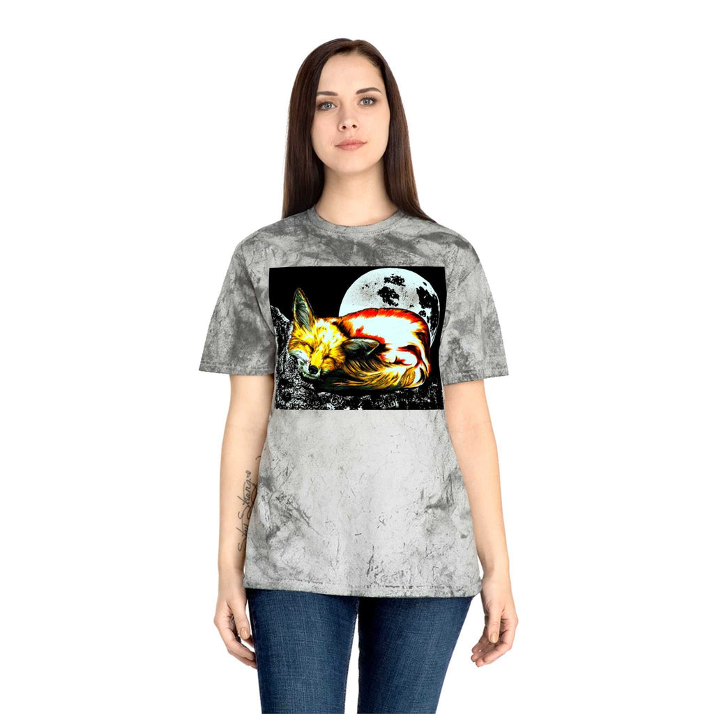Red Fox Unisex T Shirt with Color Blast Design
