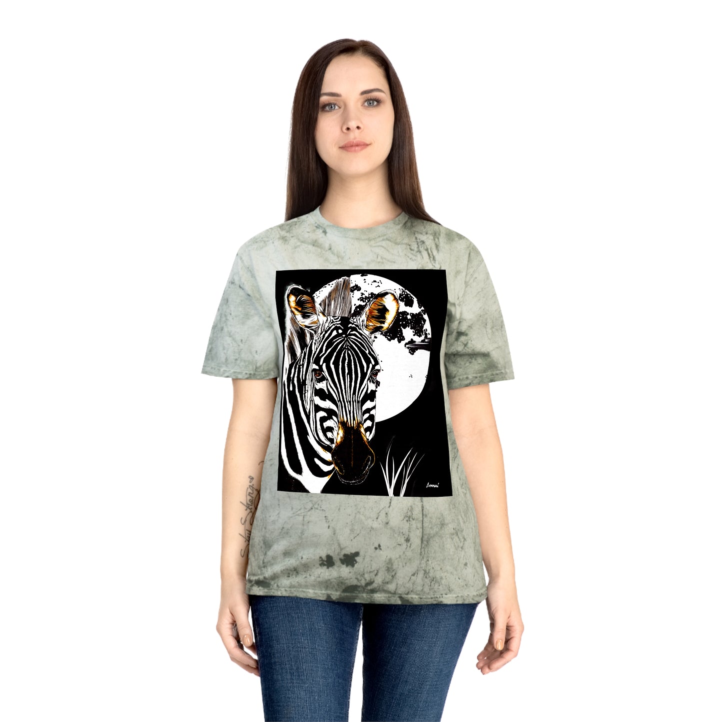 Color Blast Zebra Unisex T shirt