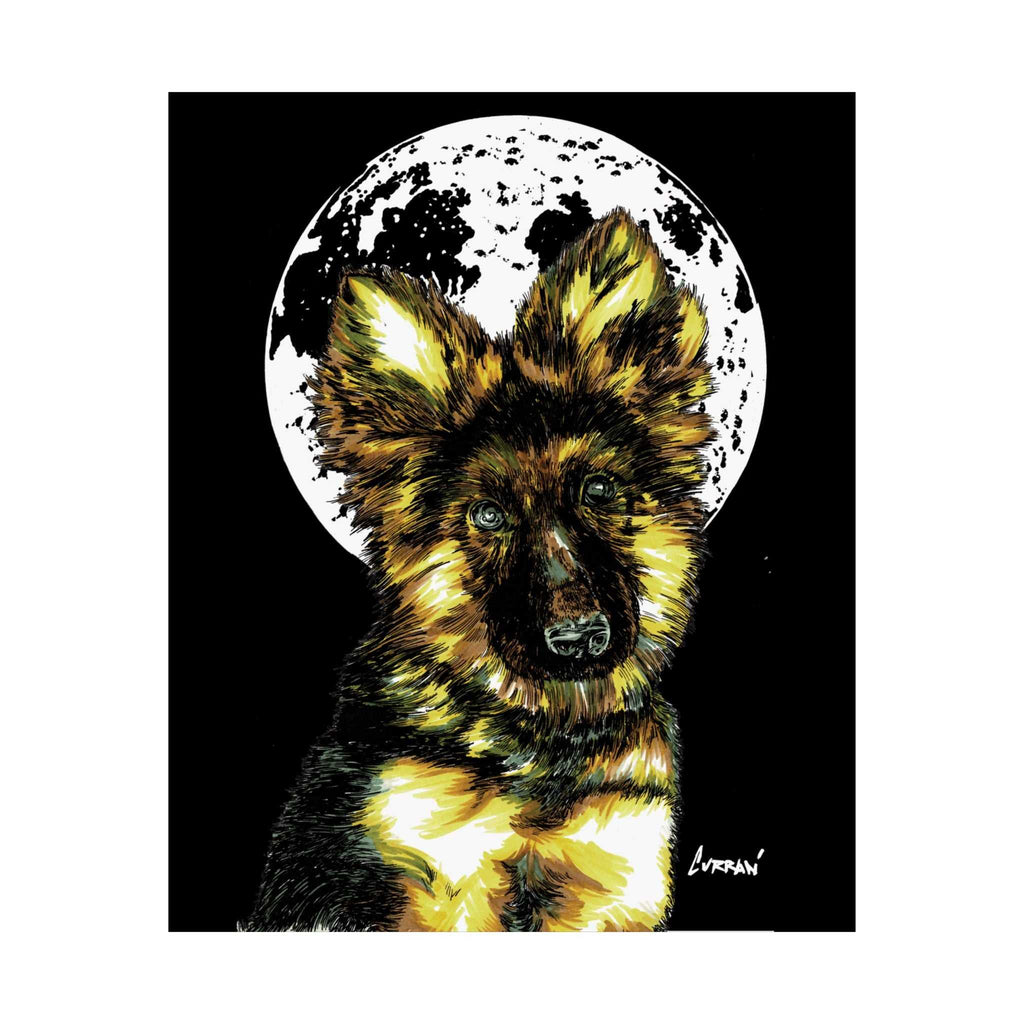 German Shepherd Satin Poster | 300gsm Art Print for Dog Lovers
