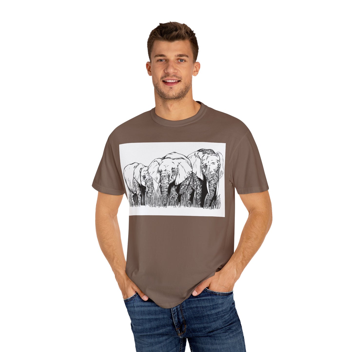 Eco-Friendly Elephant Graphic Unisex T-Shirt