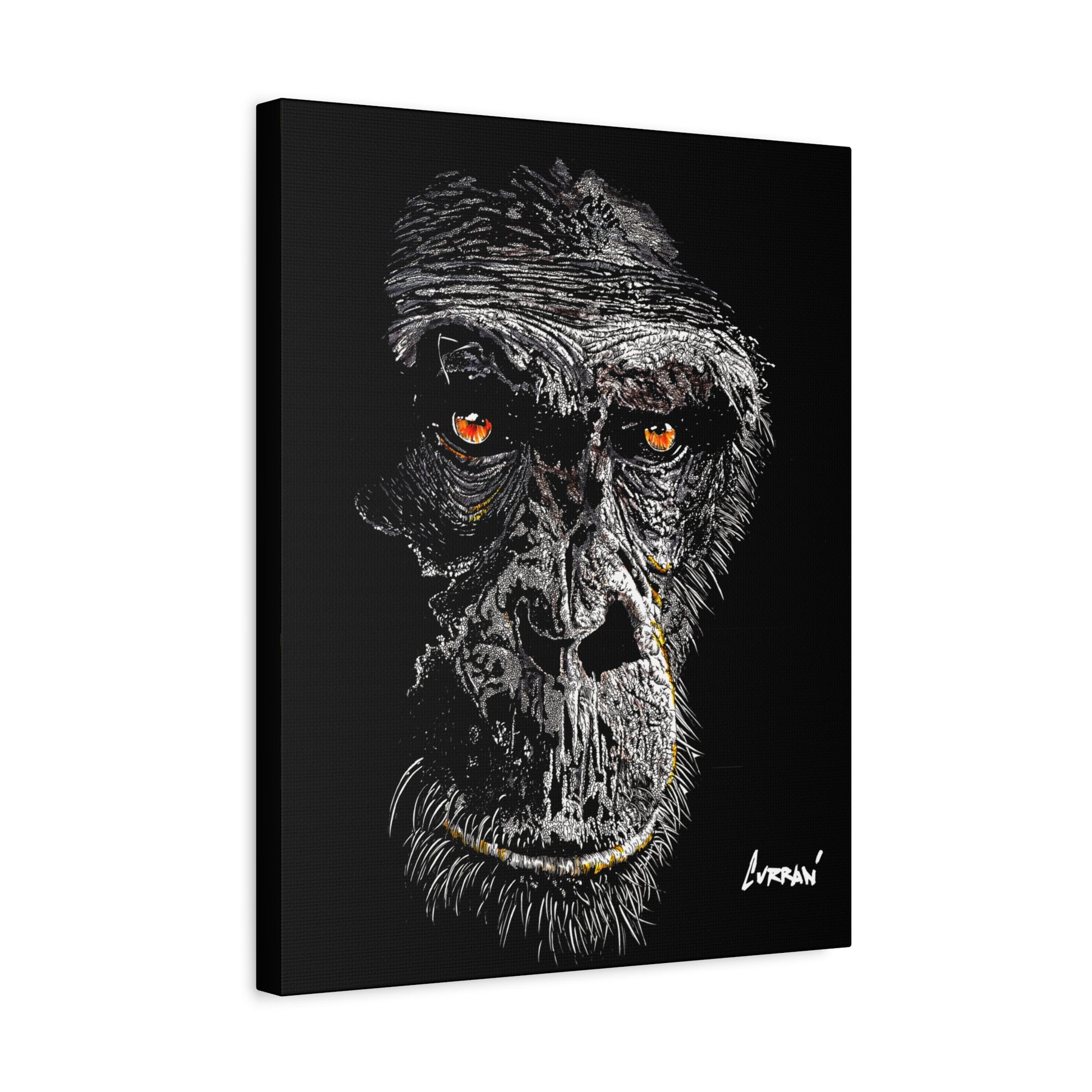 Gorilla 2 Wall Art, Gorilla Print, Hand-Drawn Gorilla,