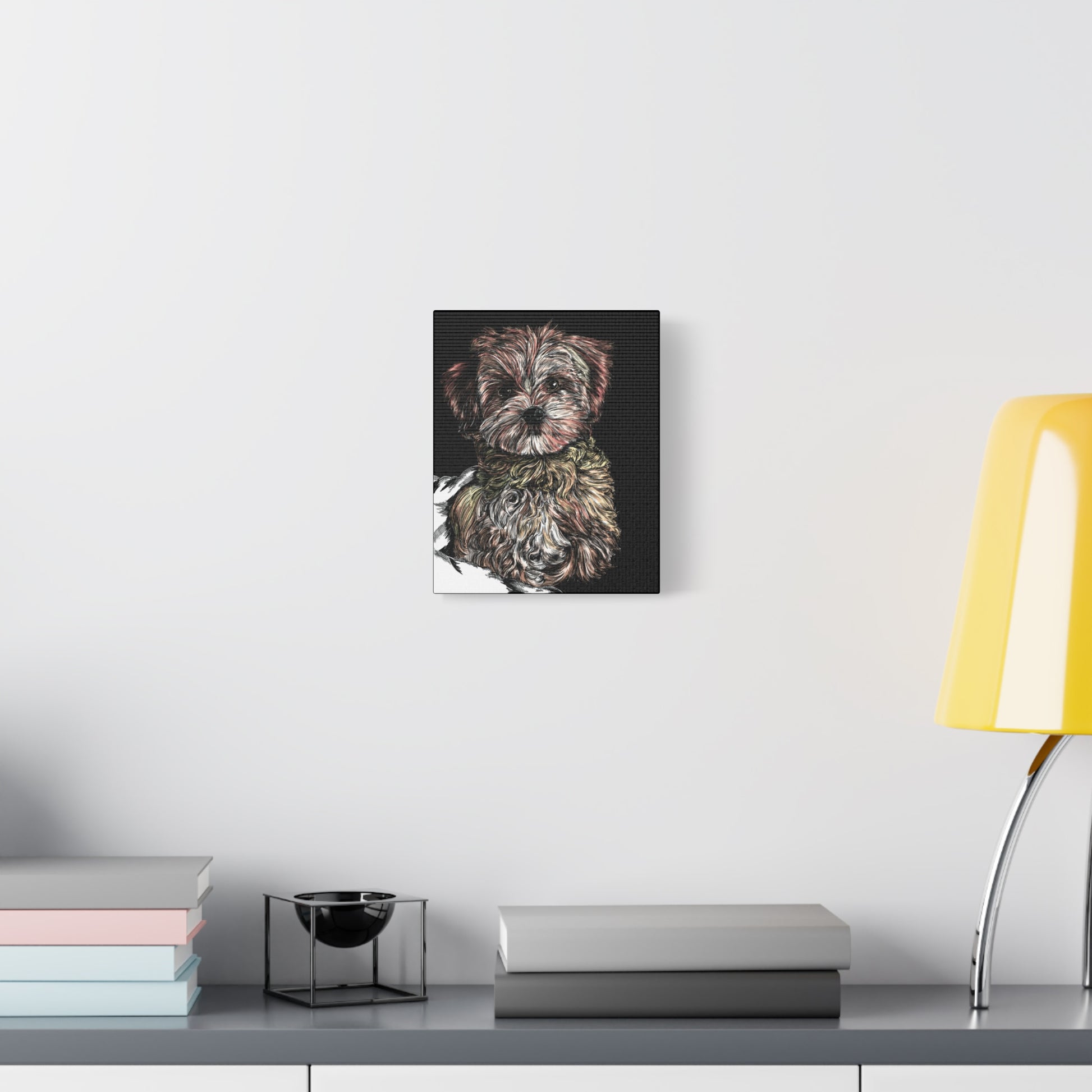 Hand Drawn Dog Portrait Canvas