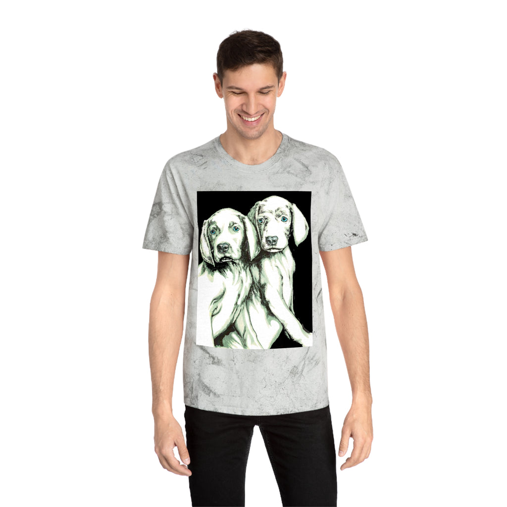 Color Blast Unisex T-Shirt with Playful Dog Design