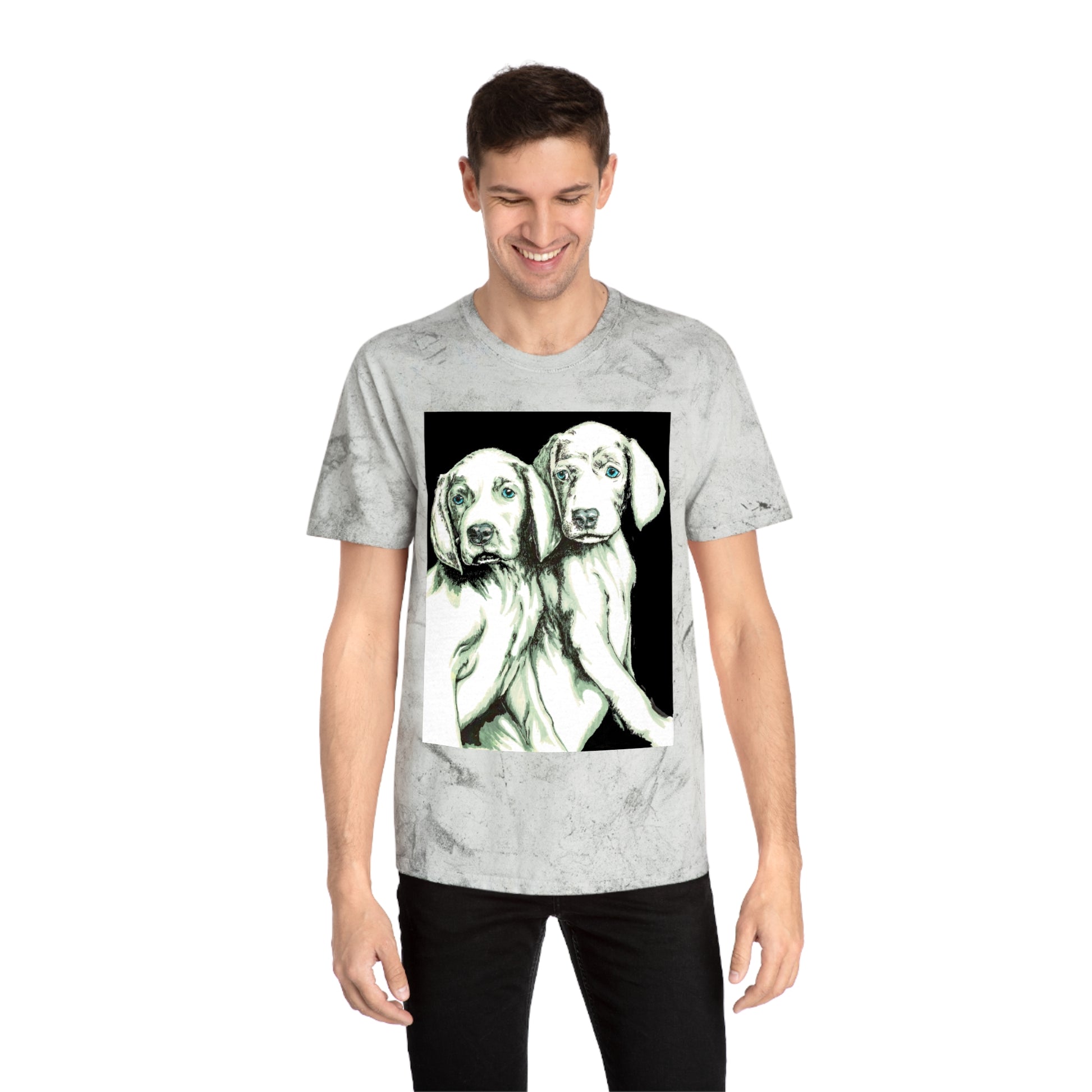 Color Blast Unisex T-Shirt with Playful Dog Design