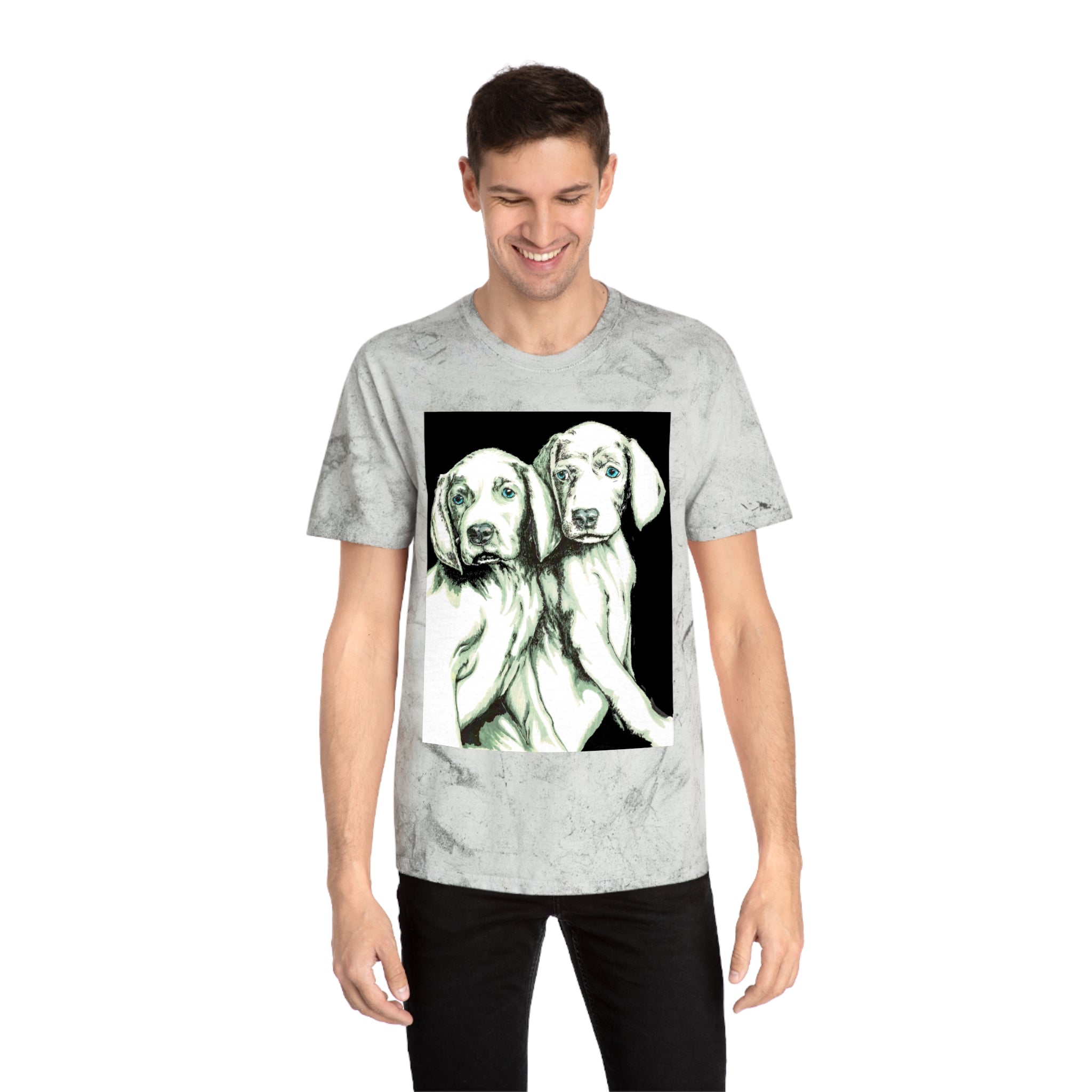 Color Blast Unisex T-Shirt with Playful Dog Design