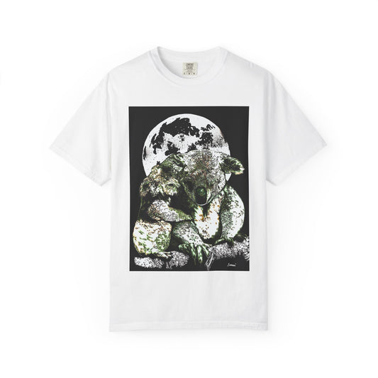 Moonlit Koala T-Shirt for Nature Lovers - Unisex Garment-Dyed Eco-Friendly Tee