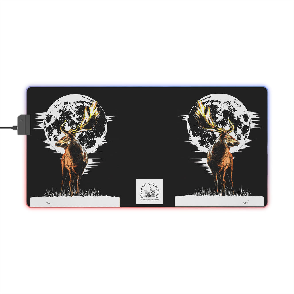 LED Gaming Mouse Pad with Majestic Moose Design