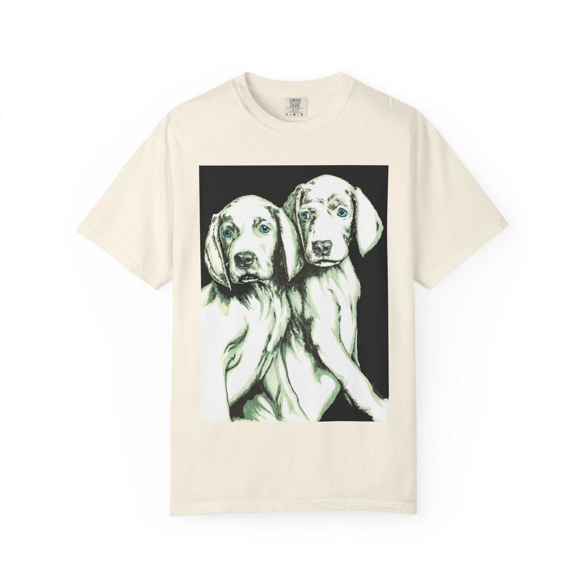 Fall in love with our Puppy Love Unisex Tee featuring the Hand Drawn Original Art. Perfect for dog and pet lovers everywhere!