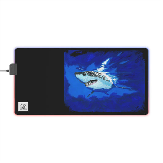 LED Shark Gaming Mouse Pad - Illuminated Experience for Gamers