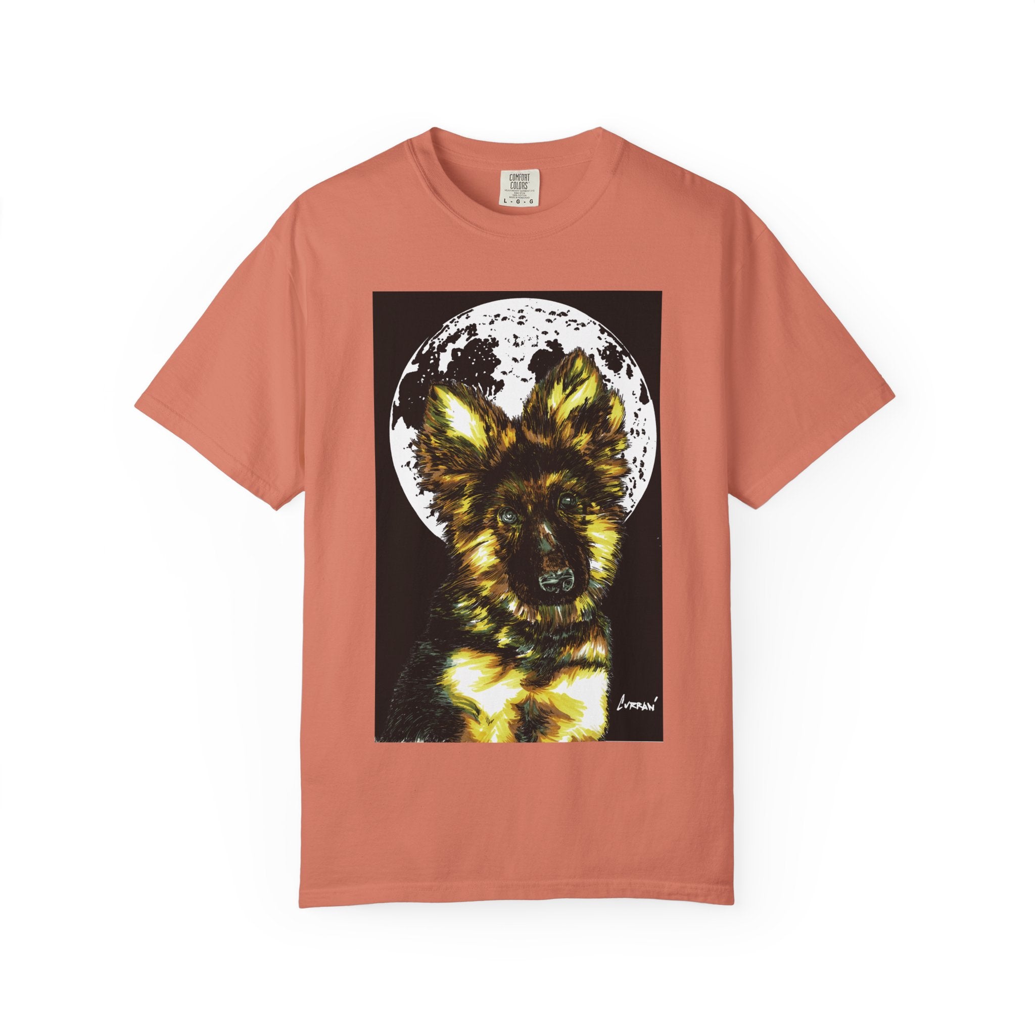 German Sheppard Puppy Unisex T-shirt - Hand Drawn Art