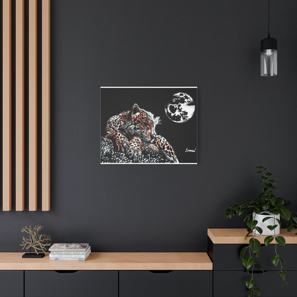 Leopard Canvas Art – Original Hand-Drawn Realistic Big Cat