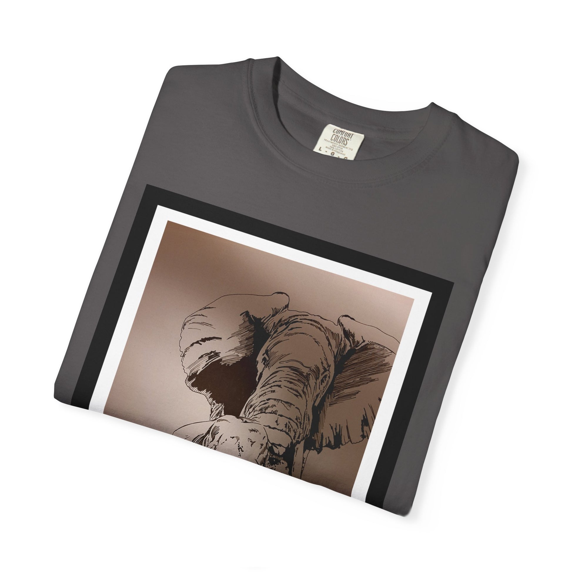 Elephant Family Garment-Dyed T-Shirt | Nature Lover's Tee