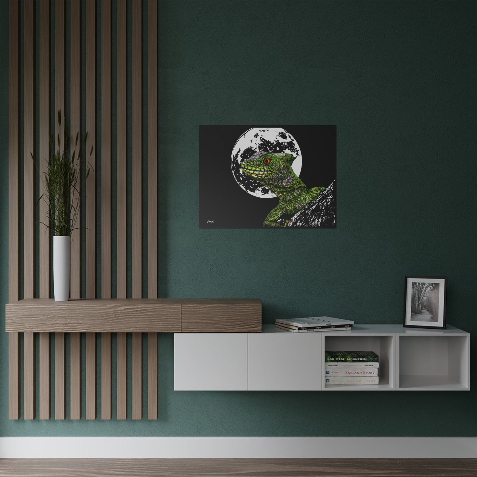 Lizard Moon Satin Poster | 300gsm Art Print for Home Décor