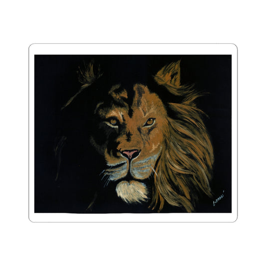 Wild Lion Kiss-Cut Sticker | Bold Animal Art for Nature Lovers