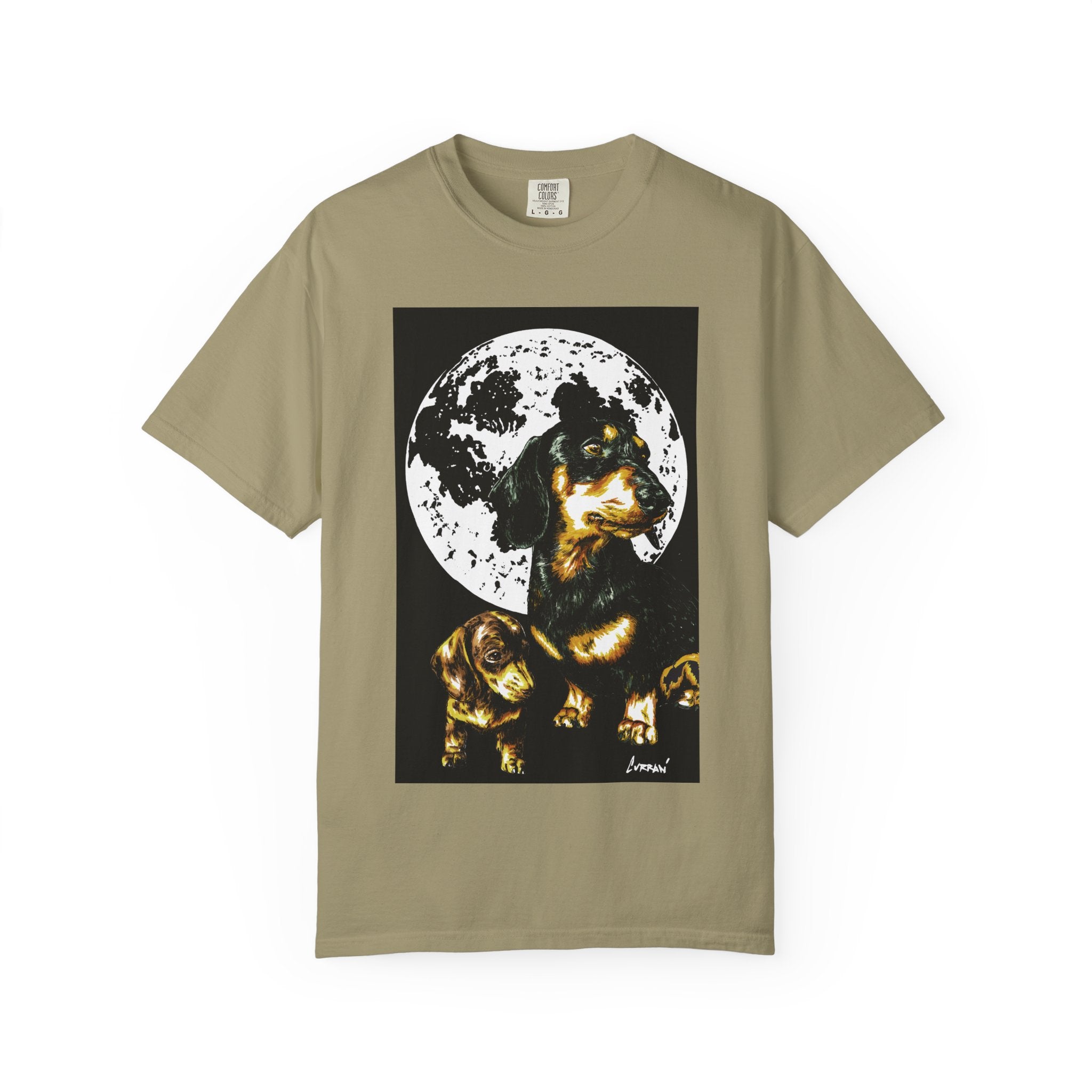 Dachshund Puppies Full Moon Dog Lovers T-Shirt