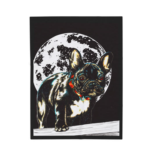 Cozy French Bulldog Velveteen Blanket Perfect for Dog Lovers
