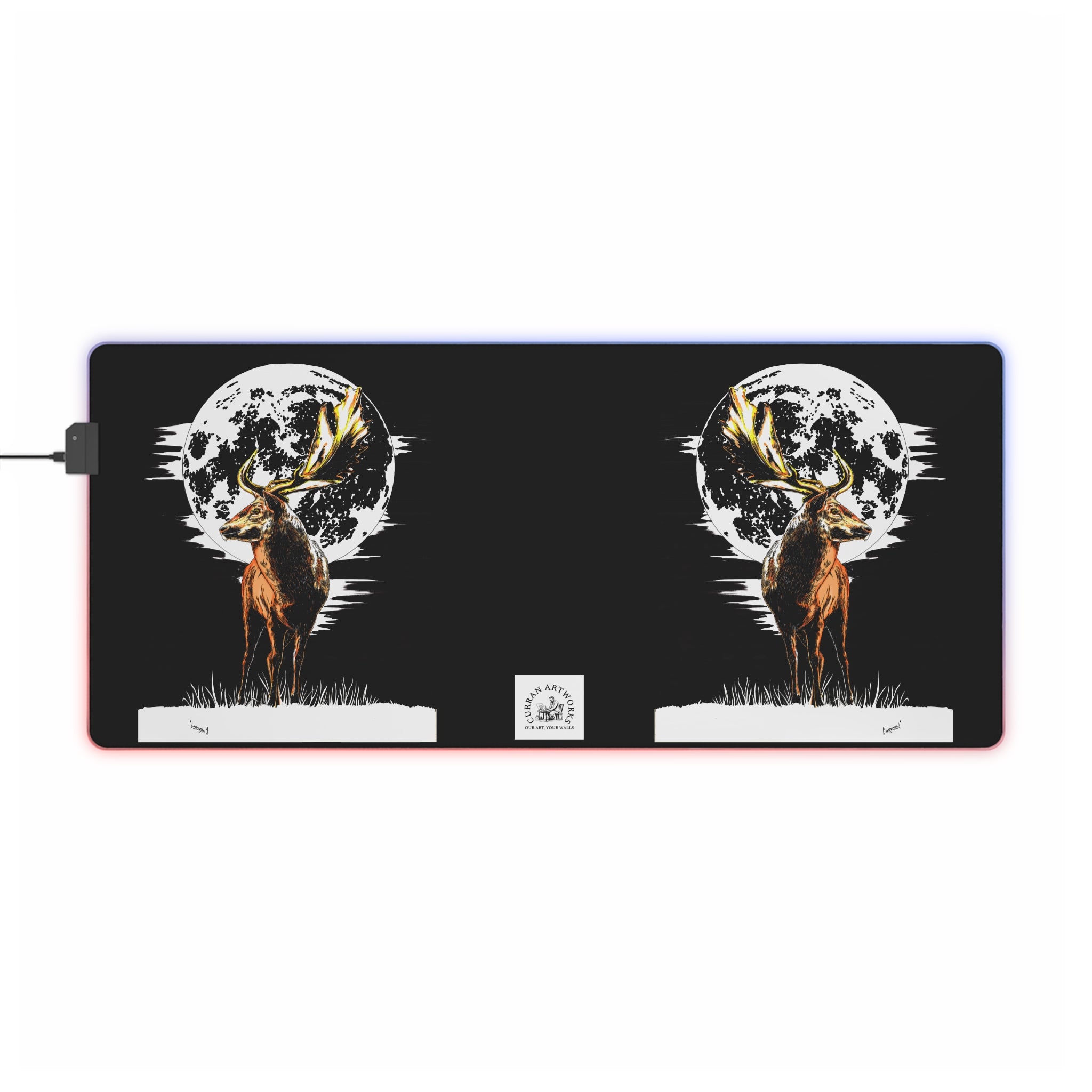 LED Gaming Mouse Pad with Majestic Moose Design