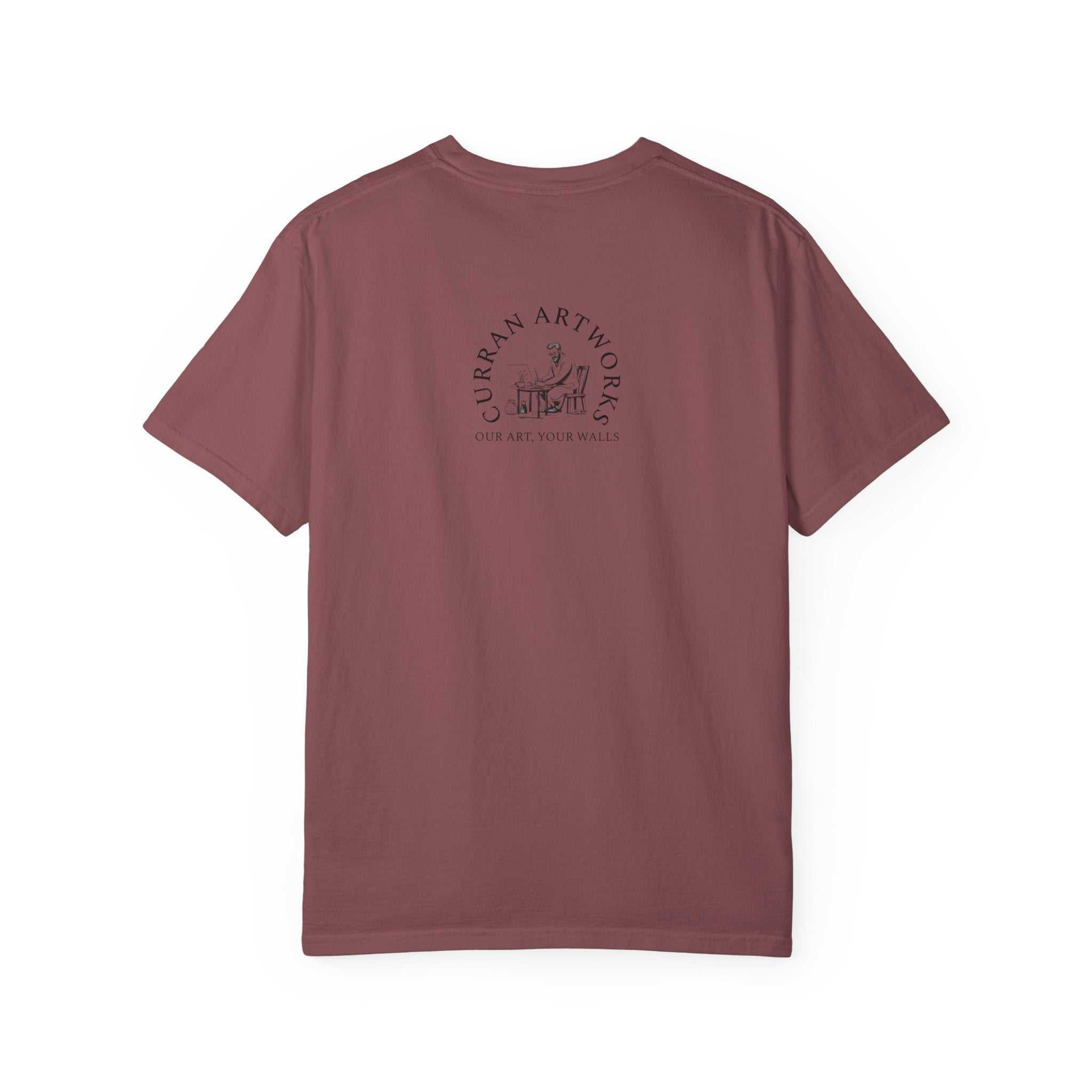Artistic Owl Unisex Garment-Dyed T-Shirt