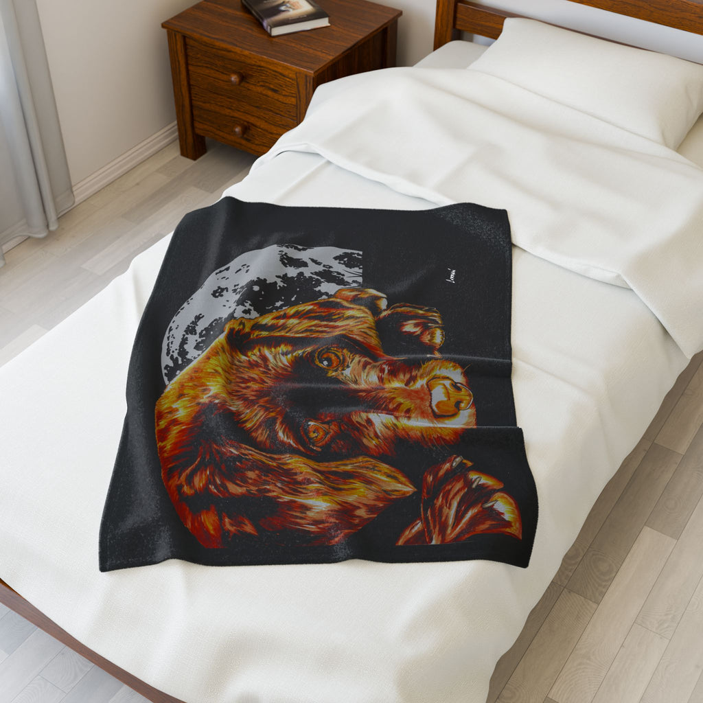 Chocolate Lab Puppy Velveteen Plush Blanket Stunning Design