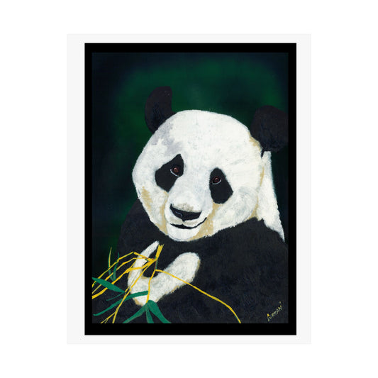 Panda Portrait Satin Poster - 300gsm Wall Art for Nature Lovers