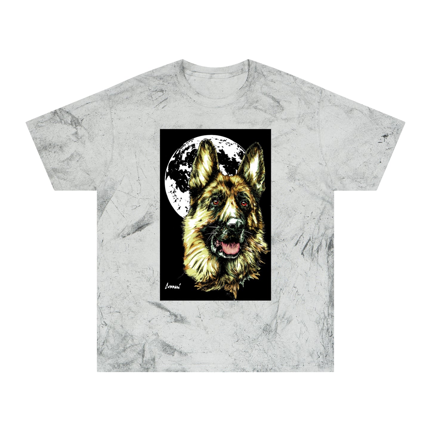 German Shepherd Moon T-Shirt - Unisex Tee for Dog Lovers