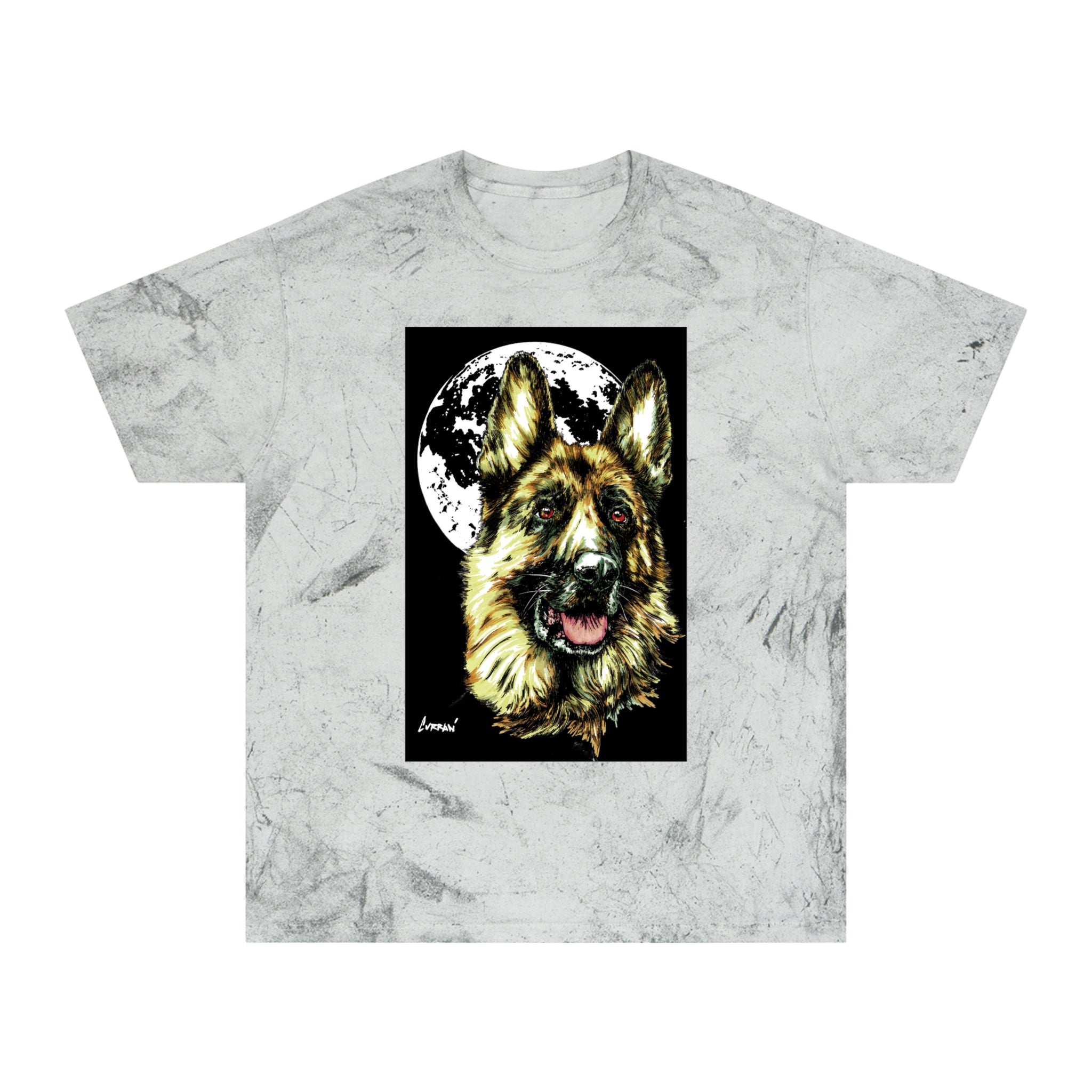 German Shepherd Moon T-Shirt - Unisex Tee for Dog Lovers