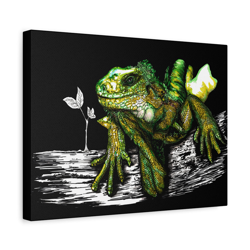 Iguana Print, Hand-Drawn Reptile Art, Lizard Wall Decor