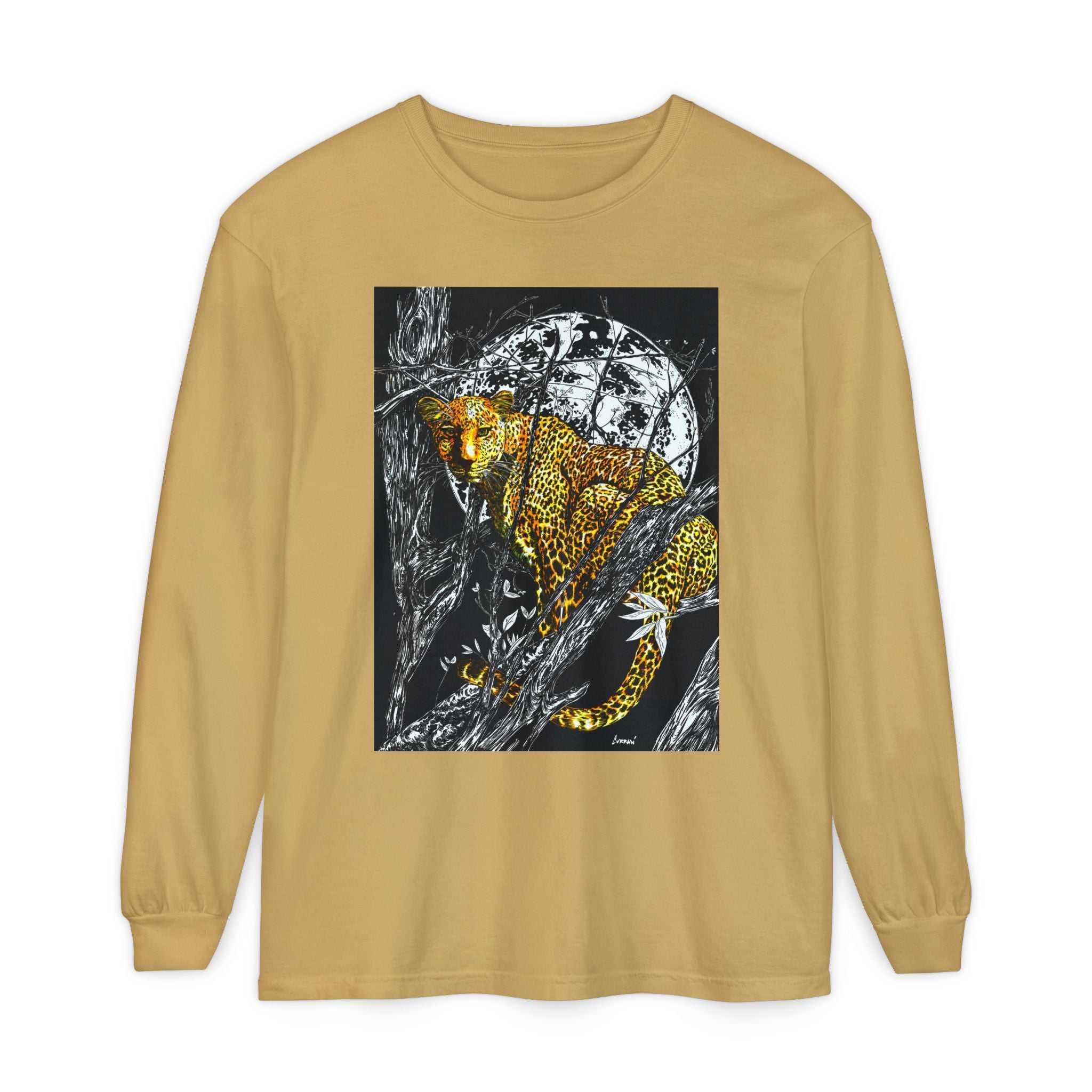 Wild Cheetah Unisex Long Sleeve T Shirt Eco-Friendly