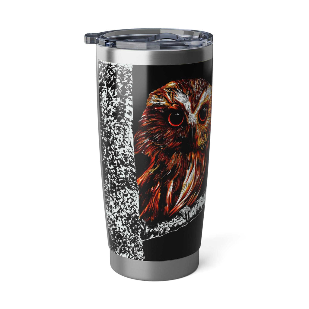 Owl Travel Mug, Original Hand Drawn Art, 20oz Tumbler