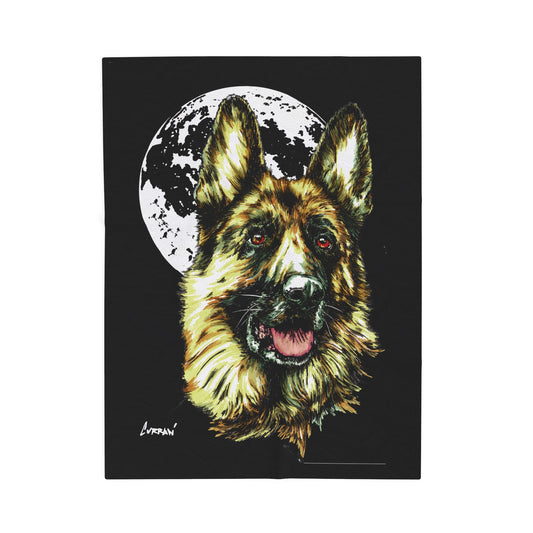 Cozy German Shepherd Velveteen Plush Blanket Designed Gift