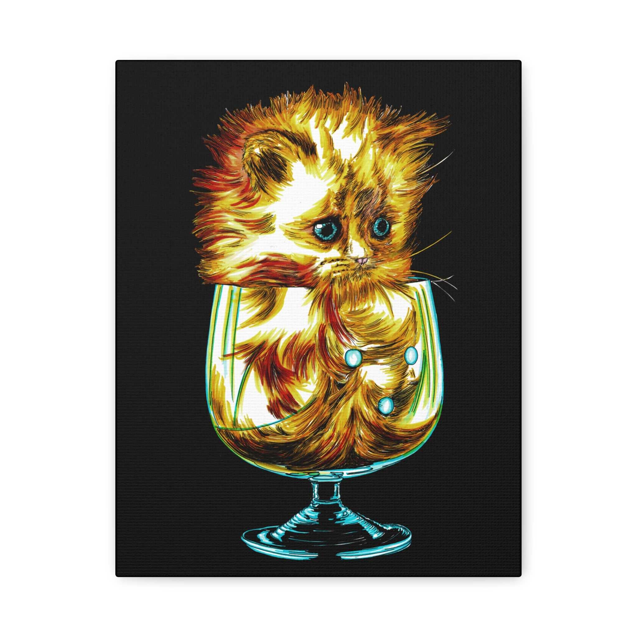 Transform your walls with the enchanting charm of our Whimsical Cat Art Canvas Print - 1.25" Stretched Wall Decor. Add a touch of whimsy to your space!