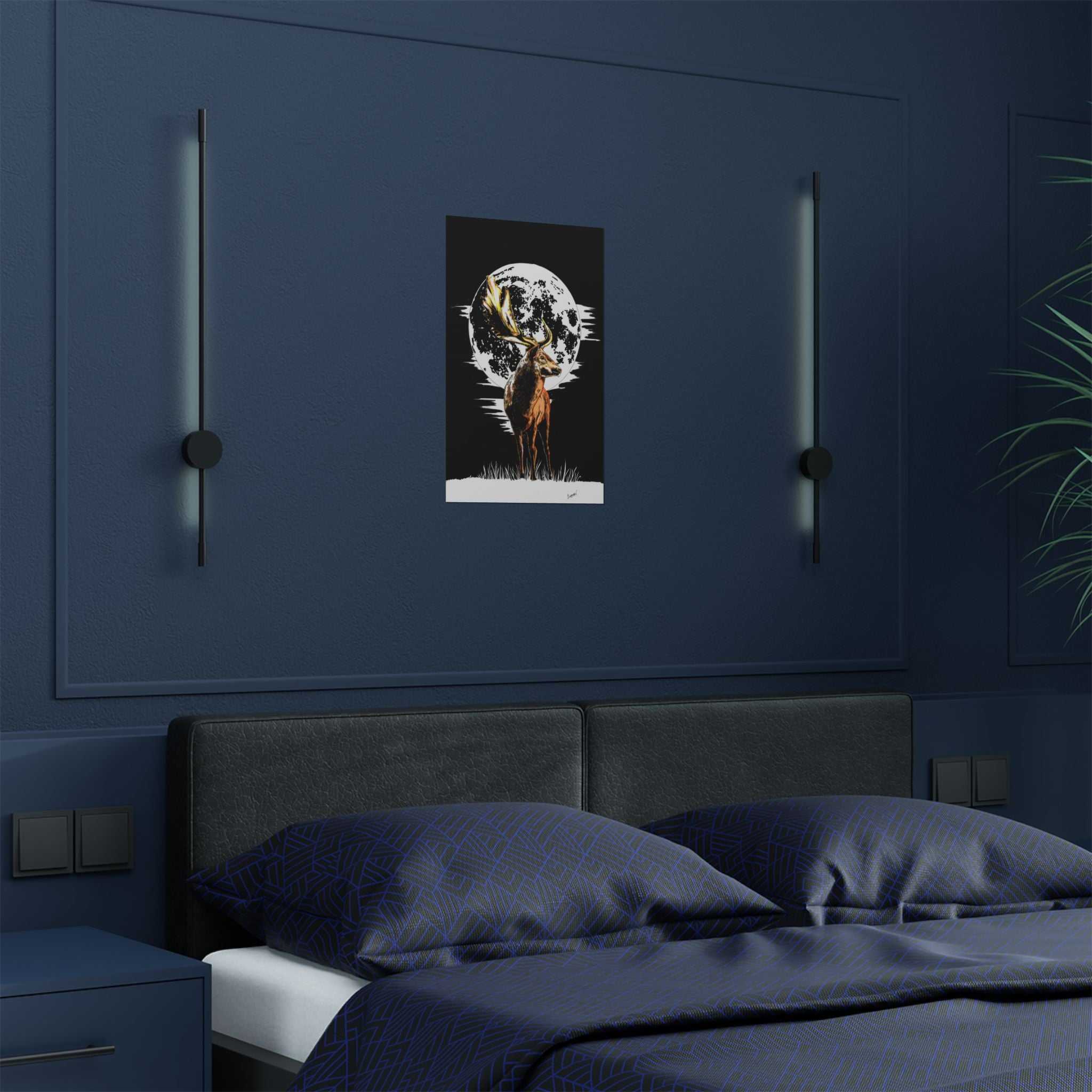 Deer Satin Poster - 300gsm Art Print for Nature Lovers